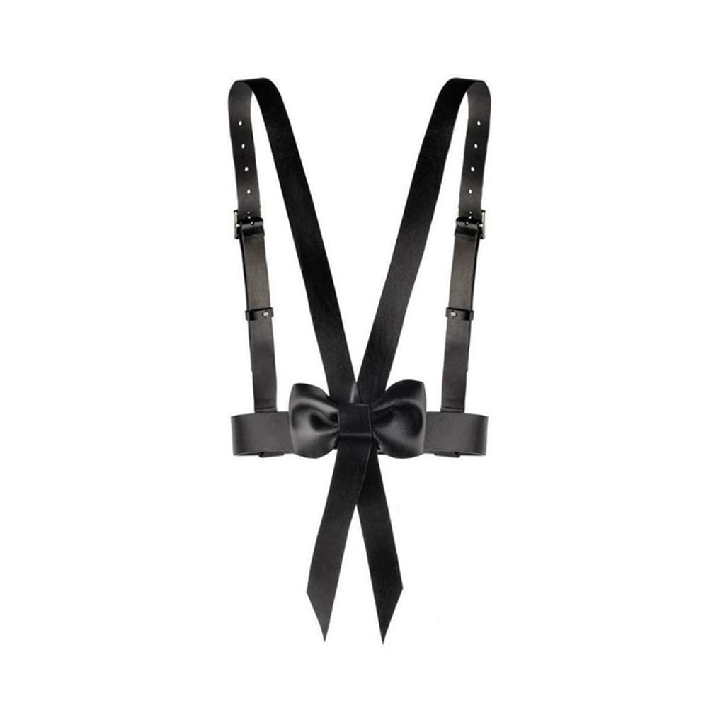 PALAY Body Harness Waist Belt for Women Bow Tie Leather High Waist Black Belts for Women Dresses, Adjustable Ladies Punk Underbust Chest Belt for Shirt Blouse Dress PALAY Body Harness Waist Belt for Women Bow Tie Leather High Waist Black Belts for Women Dresses, Adjustable Ladies Punk Underbust Chest Belt for Shirt Blouse Dress